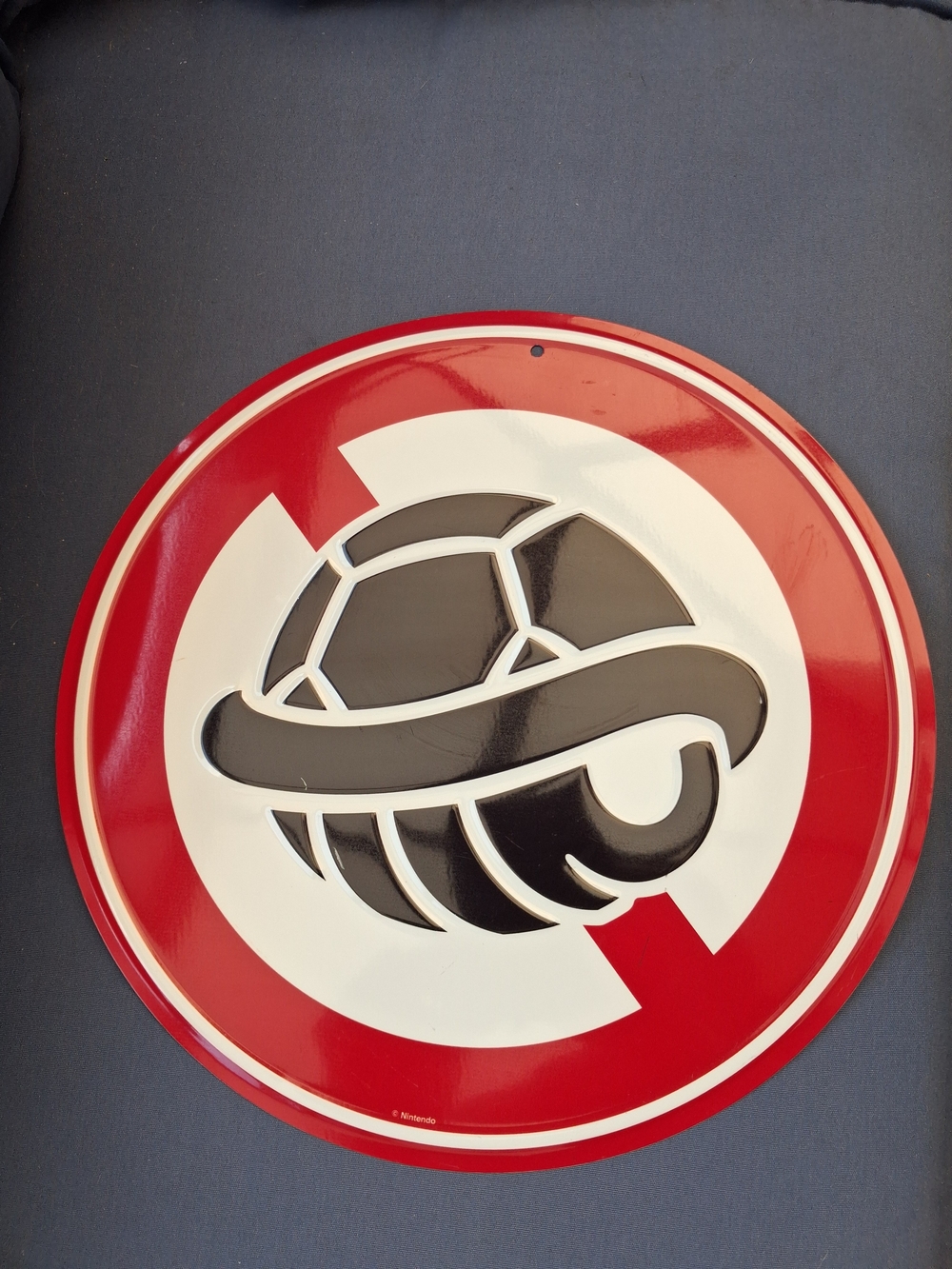 Nintendo Red & Black Spiny Shell Wall Sign - Home Wall Decor